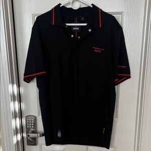 BOSS Porsche Black Polo